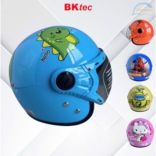  Mũ bảo hiểm trẻ em trùm 3 4 đầu - BKtec BK32 - Dành cho bé nặng dưới 25kg - Bé từ 4 đến 8 tuổi - Vòng đầu 50-52cm 