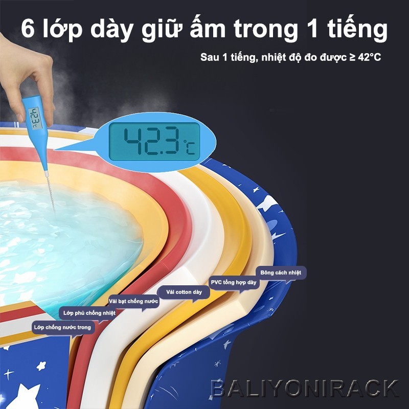 Bali Bồn Tắm Gấp Gọn Cho Người Lớn Làm Từ Vải Oxford Chống Thấm Cách Nhiệt 3h | BigBuy360 - bigbuy360.vn