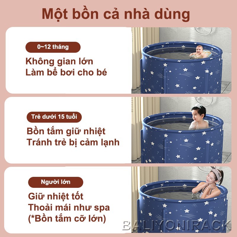 Bali Bồn Tắm Gấp Gọn Cho Người Lớn Làm Từ Vải Oxford Chống Thấm Cách Nhiệt 3h | BigBuy360 - bigbuy360.vn