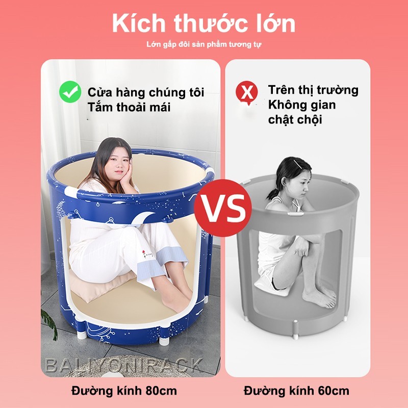 Bali Bồn Tắm Gấp Gọn Cho Người Lớn Làm Từ Vải Oxford Chống Thấm Cách Nhiệt 3h | BigBuy360 - bigbuy360.vn