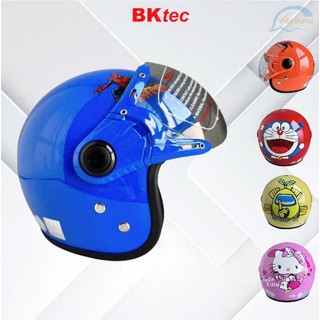  Mũ bảo hiểm trẻ em trùm đầu dành cho bé từ 3 đến 6 tuổi - BKtec - BK32 - Spider man - Vòng đầu 50-52cm 