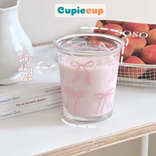  Cốc Thủy Tinh In Hình Cute Ly Uống Nước Thỏ Gấu Dung Tích 300ml Decor Siêu Xinh CTT017 