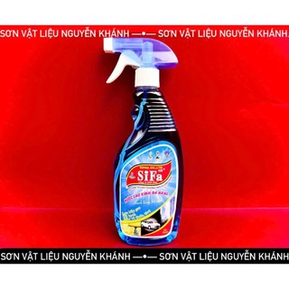 Combo Nước Lau Kính Đa Năng Sifa 650ml + Khăn Lau + Bao Tay – Làm Sạch Bóng Kính Xe & Nhà Cửa Hiệu Quả