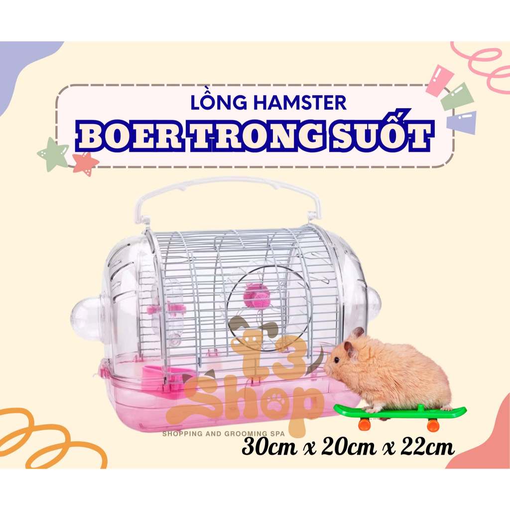 lồng trong suốt BOER cho hamster - T3 PETS SHOP