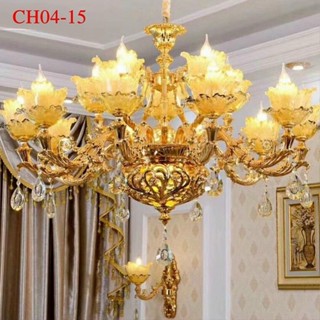 Đèn Chùm 15 Tay Chao Đá Đúc Dây Đèn Chỉnh Được Cao Thấp Tùy Ý Ứng Dụng Trang Trí Phòng Khách,Sảnh_ ĐÈN ITALY