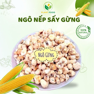 Gói 1Kg Ngô Nếp Sấy Gừng Flant Food Giòn Tan, Đậm Vị