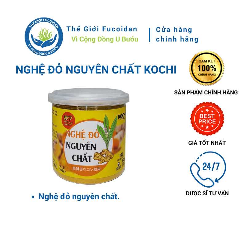 Nghệ Đỏ KOCHI nguyên chất - Hộp 100g