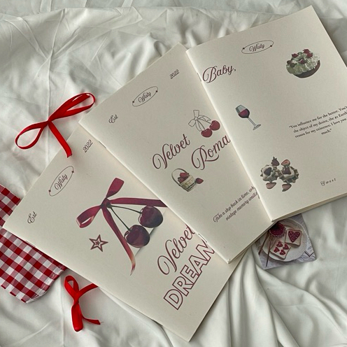 Tập vở học sinh B5 bìa Cherry 80gsm ruột kẻ ngang-ô vuông-chấm