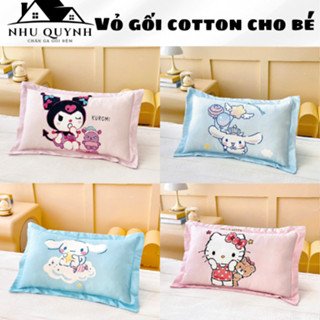 Gối cho bé đi học vỏ gối dễ thương kute mẫu mã đa dạng chất liệu cotton 100% kích thước 30x50cm
