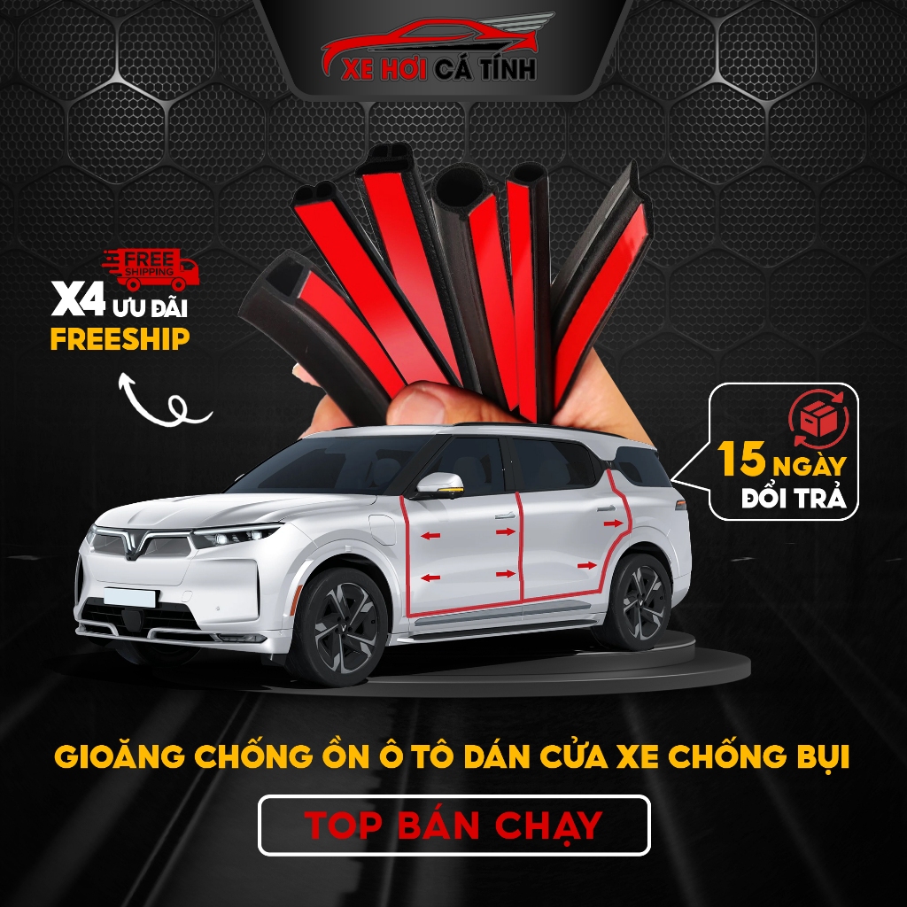 Gioăng Cao Su Chống Ồn Ô Tô Dán Cửa Xe Chống Bụi Phù Hợp Mọi Loại Xe Vua Sỉ Ron cao su cao cấp
