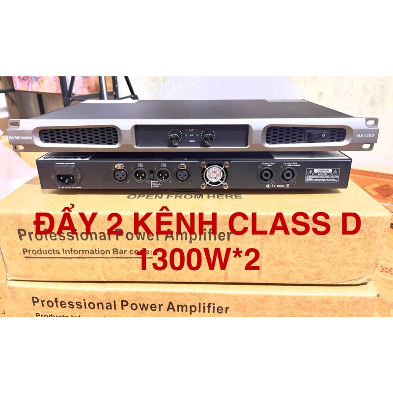 CỤC ĐẨY CÔNG SUẤT 2 KÊNH CLASS D NA1300 ( 1300W*2 )