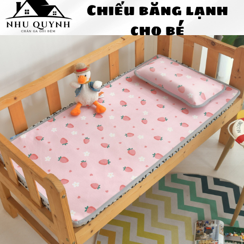 Chiếu điều hòa cao su non 3D cho bé, chiếu cao su non tặng kèm vỏ gối , chất liệu thoáng mát mềm mịn