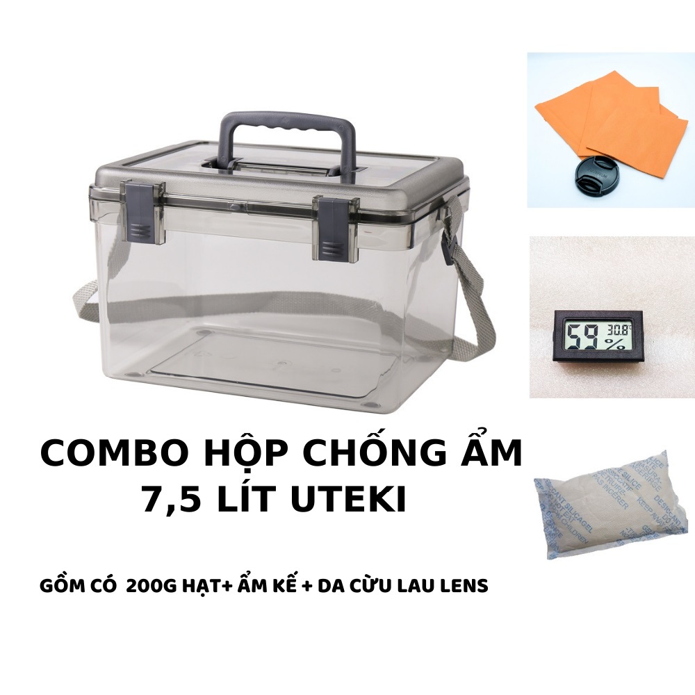 Combo hộp chống ẩm máy ảnh Uteki chính hãng hàng cao cấp nhiều size lựa chọn 2217 - Thể tích 7.5 lít