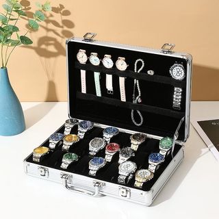 Valy Đựng Đồng Hồ 24 Ngăn Bằng Hợp Kim Nhôm Gọn Nhẹ - Tiện Lợi Khi Di Chuyển