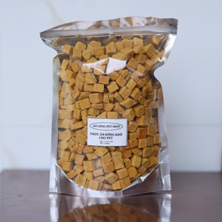 Gà viên mix bí ngô sấy đông khô cho chó mèo, món ngon mới lạ cho pet