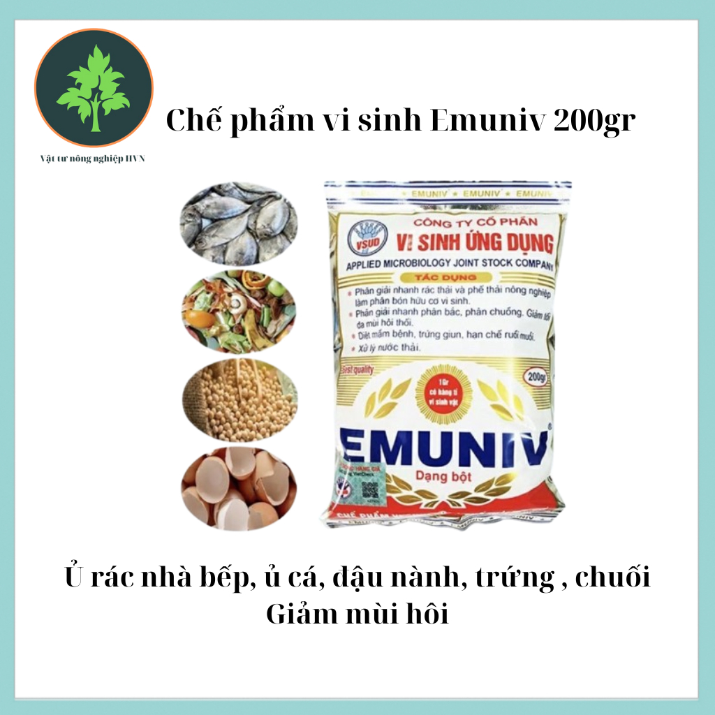 Chế phẩm vi sinh EMUNIV xử lý rác thải hữu cơ