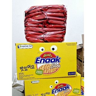  Snack mì hương gà vàng Enaak Thùng 24 gói x 30g bịch đỏ 20 gói 