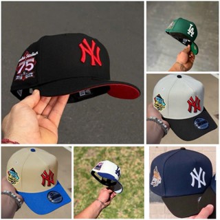 Mũ lưỡi trai thêu N>Y L<A M-L.B phong cách châu âu - Nón kết unisex hàng vnxk thời trang dầy dặn