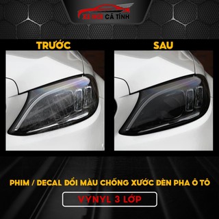  Phim dán đèn xe hơi cao cấp 3 lớp dán xe Decal Vynyl đổi màu đèn pha đèn hậu ô tô xe máy 