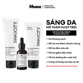 Bộ sản phẩm chăm sóc da nam sáng da, mờ thâm sạm toàn diện Men Stay Simplicity Brightening Trio