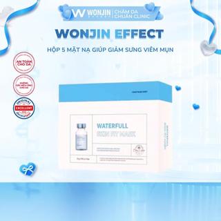  KOL  HỘP Mặt Nạ Giúp Giảm Sưng Viêm Mụn WonJin Waterfull Skin Fit Mask 27g   1 Hộp 5 Mask  