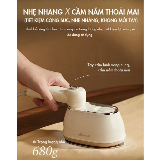 Bàn ủi hơi nước cầm tay DYD-J10Q1 - 1050W - Hàng Chính Hãng - Xoay 180 độ, gấp gọn