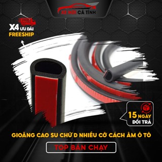 Gioăng cửa ô tô, Ron cao su chống ồn chống bụi chống va đập cho cửa xe hơi chữ D ( Ron cao su 3M)_Giá bán trên 1m