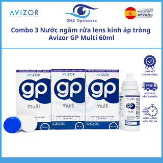  Combo 3 Nước ngâm rửa lens kính áp tròng Avizor GP Multi 60ml 