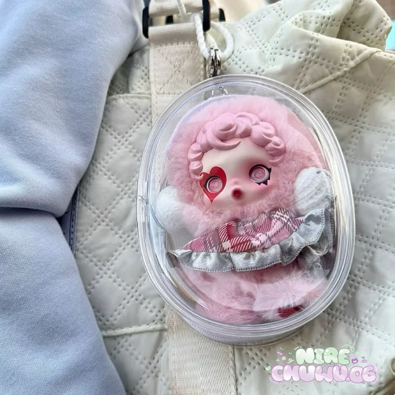 Túi Skull Panda oval 12cm Twinkle trong suốt | Case bảo vệ Skull Panda | Phụ kiện doll