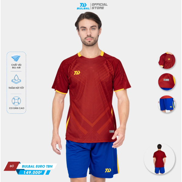 Bộ Quần Áo Đá Bóng Bulbal Euro 2024, Áo Thể Thao Đá Bóng Chất Vải Co Giãn Thông Thoáng