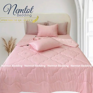 ❄️LỤA TENCEL❄️ Bộ Chăn Ga Gối Tencel Modal Mềm Mát, Bộ 5 Món Gồm Chăn Chần Bông _ Nemtot Bedding