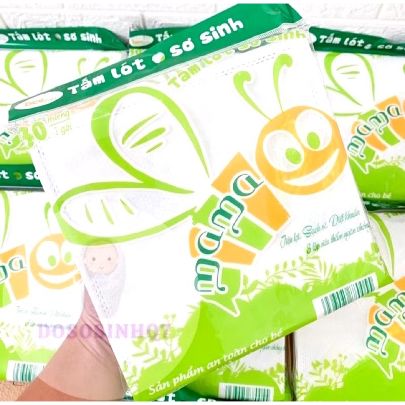 Tấm Lót Sơ Sinh Mama Chống Thấm An Toàn Cho Bé  (30 miếng/gói)