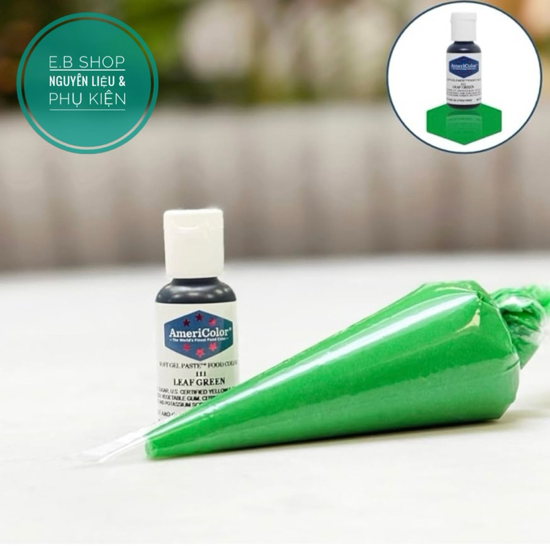 Màu AmeriColor - LEAF GREEN 111 21gr Màu thực phẩm màu gel trang trí bánh