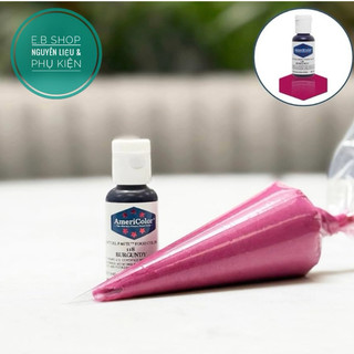 Màu AmeriColor- Màu Đỏ Burgundy 118 màu thực phẩm màu đỏ đun 21gr