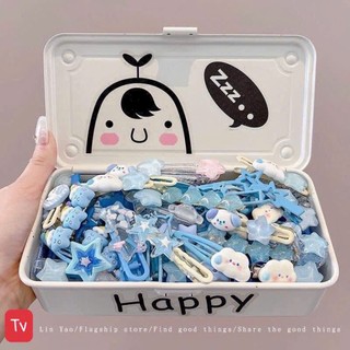 Set 50 kẹp tóc màu hồng,Màu xanh cho bé gái siêu dễ thương phong cách hàn quốc [T1-KHO2]