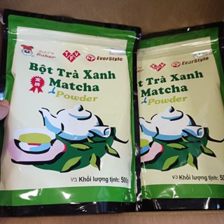 Bột trà xanh Đài Loan, bột matcha mũ đỏ dùng trong pha chế, làm bánh