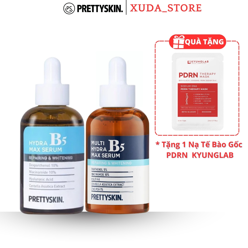 Serum B5 PrettySkin, Tinh Chất Phục Hồi Da B5 PrettySkin Hàn Quốc Giúp Dưỡng Trắng Phục Hồi Da 50ml