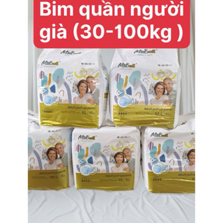 Combo 100 bỉm quần người lớn MIOBUSS siêu thấm vách chống tràn size M/L 30-55kg, XL 55-100kg tã bỉm người lớn