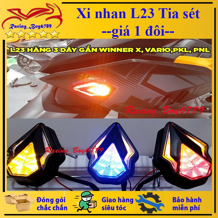 XI NHAN L23 SPIRIT GẮN CHO XE WINNER X , VARIO, PKL, PNL Kiểu chạy Audi ( HÀNG 3 DÂY F1 )