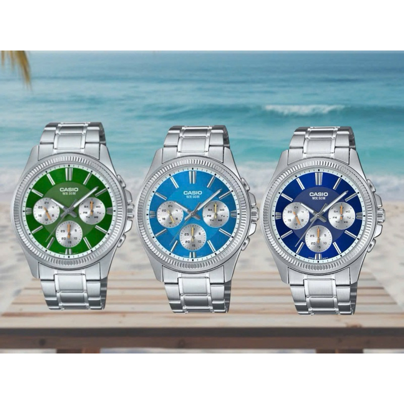 [Chính Hãng 100%] Đồng Hồ Casio Nam MTP-1375D-7A (1375) Máy Pin (Quartz) Mặt Tròn Siz 42mm Dây Kim L