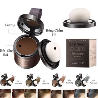 Phấn che khuyết điểm tóc Hair Shadow Maycheer , phấn dặm chân tóc che hói thưa da đầu