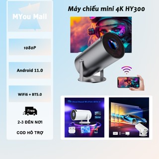 HY300/HY300pro Máy chiếu mini 4K-HY300 Chính hãng VIỆT NAM - Full HD Android 11.0 Bluetooth 5.0 Tiếng