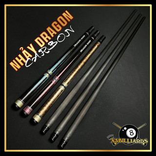 Cơ Nhảy Bida Dragon 3 Khúc Gậy Cóc Nhảy Siêu Nhẹ Ngọn Carbon