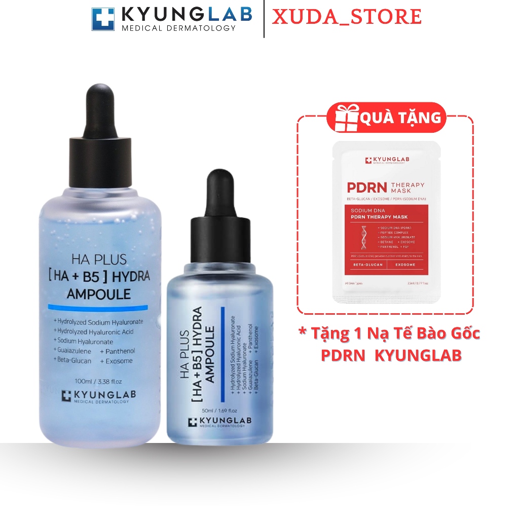 Serum HA B5 , Serum HA+B5 Kyung Lab giúp căng bóng da tức thì cải thiện tình trạng da khô, bóng tróc