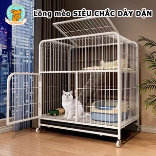 Chuồng mèo 2/3/4 tầng quây chuồng chó Có Bánh Xe tặng kèm khay vệ sinh đủ lồng nuôi mèo Nhà mèo lớn