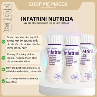 [Đức hàng Air date 4/2026] Sữa nước dinh dưỡng Infatrini của  Đức 125ml