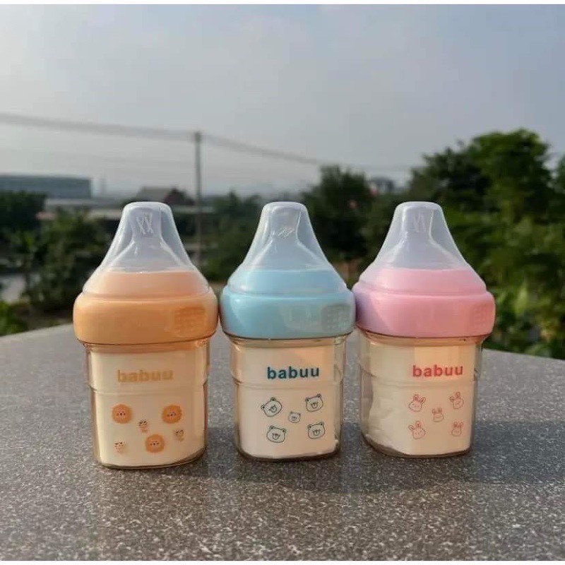 Bình sữa Babuu thân vuông PPSU 150ml và 240ml
