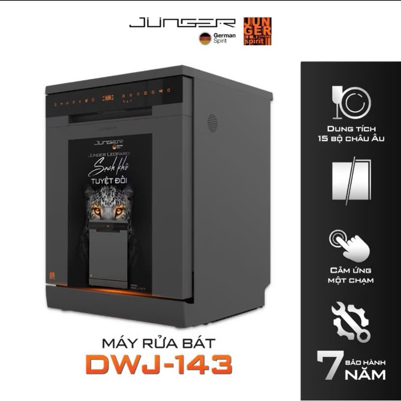 Máy rửa chén 15 bộ ( Châu âu ) Junger  DWJ-143