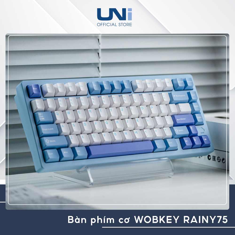 ( HÀNG SẴN ) - Bàn phím cơ WOBKEY RAINY75 - Layout 75%, Case Nhôm, Led RGB - UNI OFFICIAL STORE