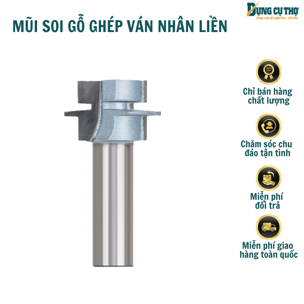 Mũi Phay Gỗ Ghép Ván Nhân Liền Cốt 12.7mm, Mũi Soi Cắt Bén Chính Xác, Ghép Ván Siêu Chắc